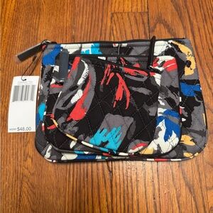 Vera Bradley NWT COSMETIC SPLASH FLORAL Lot of 3 sizes Bag Travel Case Quilted